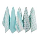 Conjunto de panos de cozinha DII Assorted Woven Aqua 5 peças
