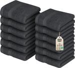 Conjunto de panos de lavagem Utopia Towels Premium 100% algodão 30x30cm cinza Conjunto de panos de lavagem Utopia Towels Premium 100% algodão 30x30cm cinza