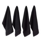 Conjunto de panos de louça DII Basic Terry Collection Waffle Black 4 unidades