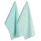 Conjunto de panos de prato DII Lattice Basics Collection Aqua (2 peças)