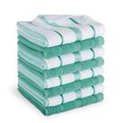 Conjunto de panos de prato KitchenAid Albany Aqua Sky/White 12x12 (pacote com 8)