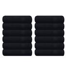 Conjunto de panos GLAMBURG Ultra Soft, 12 peças, 100% algodão, preto