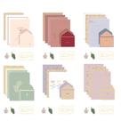Conjunto de papel de carta para escrever e envelopes BoFier 72 unidades