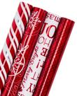 Conjunto de papel de embrulho de Natal WRAPAHOLIC 30" x 305 cm, 4 rolos