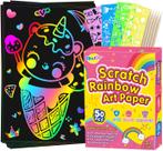 Conjunto de Papel de Rascunho RMJOY Rainbow - 60 Folhas com Canetas e Estênceis