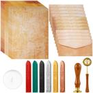Conjunto de papel e envelopes vintage em 33 peças