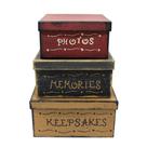 Conjunto de papelão Nesting Boxes CVHOMEDECO Primitive Vintage 3
