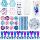 Conjunto de papelaria Cinrobiye 194 unidades Snowflake Winter Christmas Conjunto de papelaria Cinrobiye 194 unidades Snowflake Winter Christmas