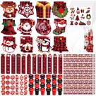 Conjunto de papelaria Dianelhall Christmas 168 unidades com caderno, lápis e adesivos Conjunto de papelaria Dianelhall Christmas 168 unidades com caderno, lápis e adesivos