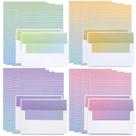 Conjunto de papelaria KSIWRE em aquarela com 16 papéis pautados e 8 envelopes