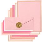 Conjunto de papelaria Toperd, pacote com 50 pacotes de papel colorido e envelopes 10