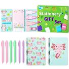 Conjunto de papelaria Xqumoi Axolotl Sticky Note A5 para cadernos e canetas