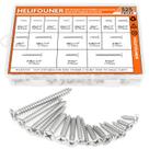 Conjunto de parafusos de madeira HELIFOUNER 304 em aço inoxidável 525 peças