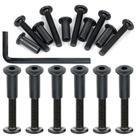 Conjunto de parafusos e porcas PGMJ M6 Barrel Nut Black Metal Metric (40 conjuntos)