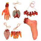 Conjunto de partes corporais falsas para decoração de Halloween (6 unidades) Conjunto de partes corporais falsas para decoração de Halloween (6 unidades)