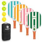 Conjunto de pás Pickleball ApexSport USAPA Lightweight, pacote com 4