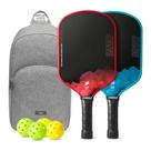 Conjunto de pás Pickleball Dinkly Raw Carbon Fiber 16mm Core Conjunto de pás Pickleball Dinkly Raw Carbon Fiber 16mm Core