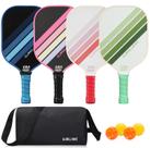 Conjunto de pás Pickleball Glarollirace Fiberglass 4 pás e bolsa Conjunto de pás Pickleball Glarollirace Fiberglass 4 pás e bolsa