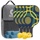Conjunto de pás Pickleball Gonex Carbon Fiber com 4 bolas e bolsa