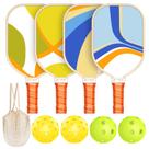 Conjunto de pás Pickleball Sprypals Premium Wood com 4 bolas e bolsa