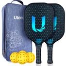 Conjunto de pás Pickleball Uteeqe U1 Graphite com alta granulação e rotação