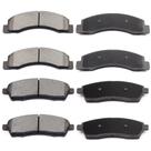 Conjunto de pastilhas de freio a disco ECCPP D824-7625 D757-7626 para Ford