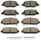 Conjunto de pastilhas de freio SCITOO D2036 D2037 Ceramic para Honda CR-V