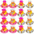 Conjunto de pato de borracha Syhood Disco Cowgirl com chapéu de cowboy, 12 unidades