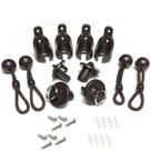 Conjunto de peças de reposição para cortinas CACELY Bungee End Cap Kit x2 Brown