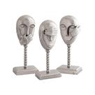 Conjunto De Peças Decorativas De Metal Simbologia BTC Decor Prata