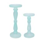 Conjunto de pedestais de vidro azul Benzara Qui 2