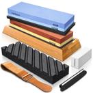 Conjunto de pedras de afiar facas Intelitopia Dual Grit Whetstone