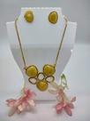 Conjunto de pedras naturais brasileira howlita amarela