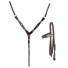 Conjunto De Peitoral E Cabeçada Quarto De Milha SV5326 - Marrom