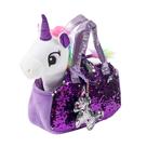 Conjunto de pelúcia Little Jupiter com bolsa Animais de pelúcia de unicórnio Bichos de pelúcia de unicórnio para meninas Pelúcia de unicórnio Unicórnios de pelúcia Unicórnio Presente de unicórnio para crianças de 4 a 6 a 7 anos (unicórnio branco)