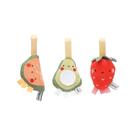 Conjunto de pelúcia Pearhead Fruit Toy Stroller com espelho suspenso, 3 peças