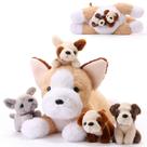 Conjunto de Pelúcia Skylety Cachorra Mamãe com 4 Filhotes Mini Conjunto de Pelúcia Skylety Cachorra Mamãe com 4 Filhotes Mini