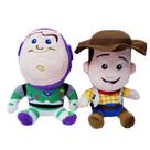 Conjunto de Pelúcia Toy Story Buzz e Woody 25 cm para Crianças e Colecionadores