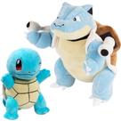 Conjunto de Pelúcias Pokémon Squirtle & Blastoise da Wicked Cool Toys