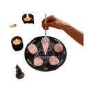 Conjunto De Pêndulos De Cristal De Pedra Natural 7-9 Peças Com Tabuleiro De Adivinhação Para Conjunto De Pêndulos De Cristal De Pedra Natural 7-9 Peças Com Tabuleiro De Adivinhação Para