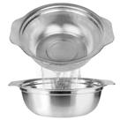 Conjunto de peneiras POPGRADE em aço inoxidável 2,5 L com tigela de mistura