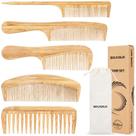 Conjunto de Pentes de Bambu Natural SouxMux - Antiestático - Para Homens e Mulheres