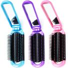 Conjunto de pentes e escovas de cabelo Luxxii Mini Dobrable Mirror (pacote com 3) Conjunto de pentes e escovas de cabelo Luxxii Mini Dobrable Mirror (pacote com 3)