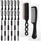 Conjunto de pentes para escova de cabelo SiliFine, 24 unidades, preto, tamanho de viagem