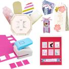 Conjunto de perfuradores BAOFALI Stamp Puncher 1,1 x 0,9 polegadas com etiqueta 4 em 1