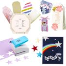 Conjunto de perfuradores BAOFALI Star Punch 1,4 x 1,4 polegadas e Tag Punch 4 em 1