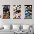 Conjunto de pergaminhos de pintura de parede Detective Conan 3 painéis