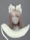 Conjunto de peruca CofoWo White Wolf Oars e 60 cm de cauda
