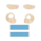 Conjunto De Peruca Sintética Loira E Barba Para Homens, Acessórios De Fantasia De Papai Noel Com Conjunto De Peruca Sintética Loira E Barba Para Homens, Acessórios De Fantasia De Papai Noel Com