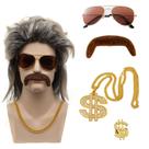 Conjunto de perucas de Halloween Costume Punk Rock estilo anos 70